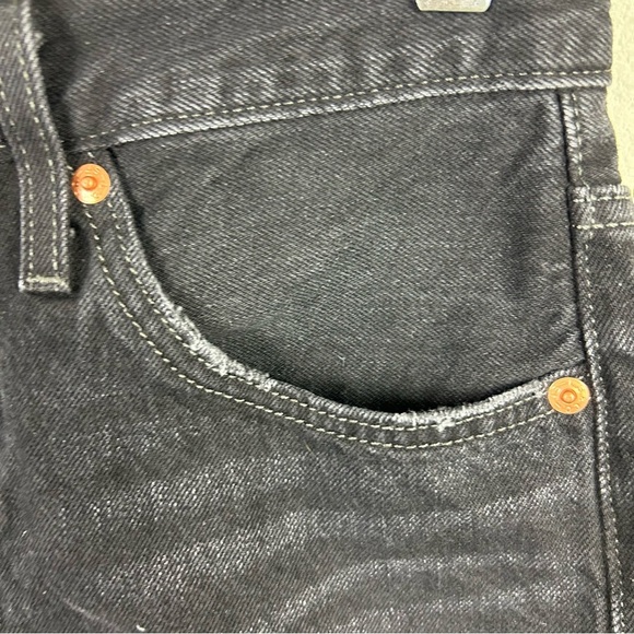 Levi's 501 Cut-off shorts black distressed vintage inspired fit size: 26 - Picture 6 of 11